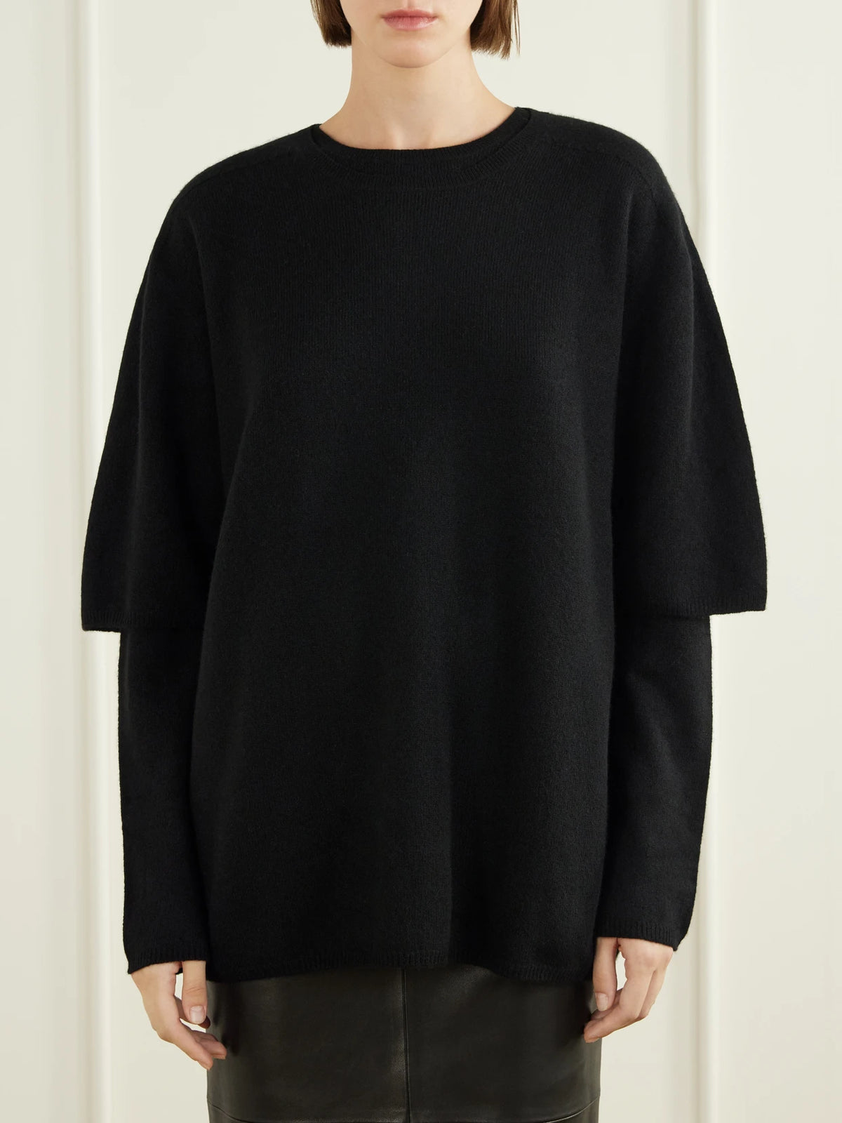 Nour Hammour Cobain Layered Cashmere Sweater