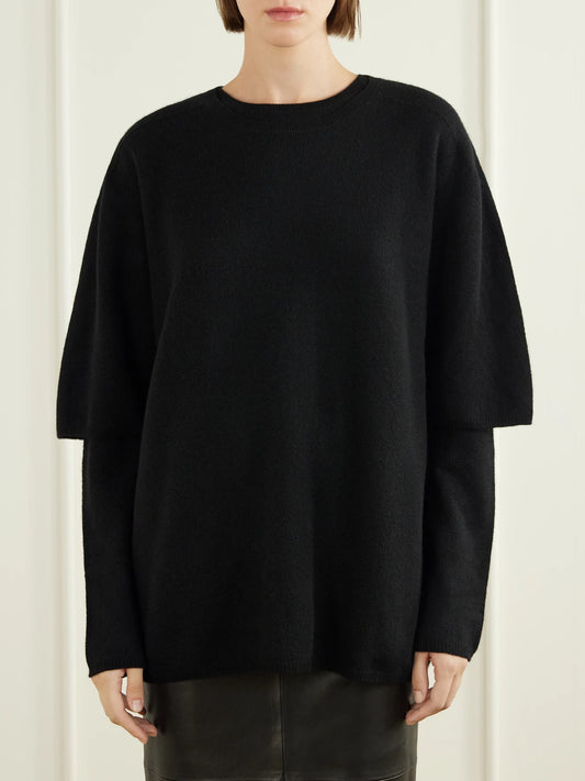 Nour Hammour Cobain Layered Cashmere Sweater