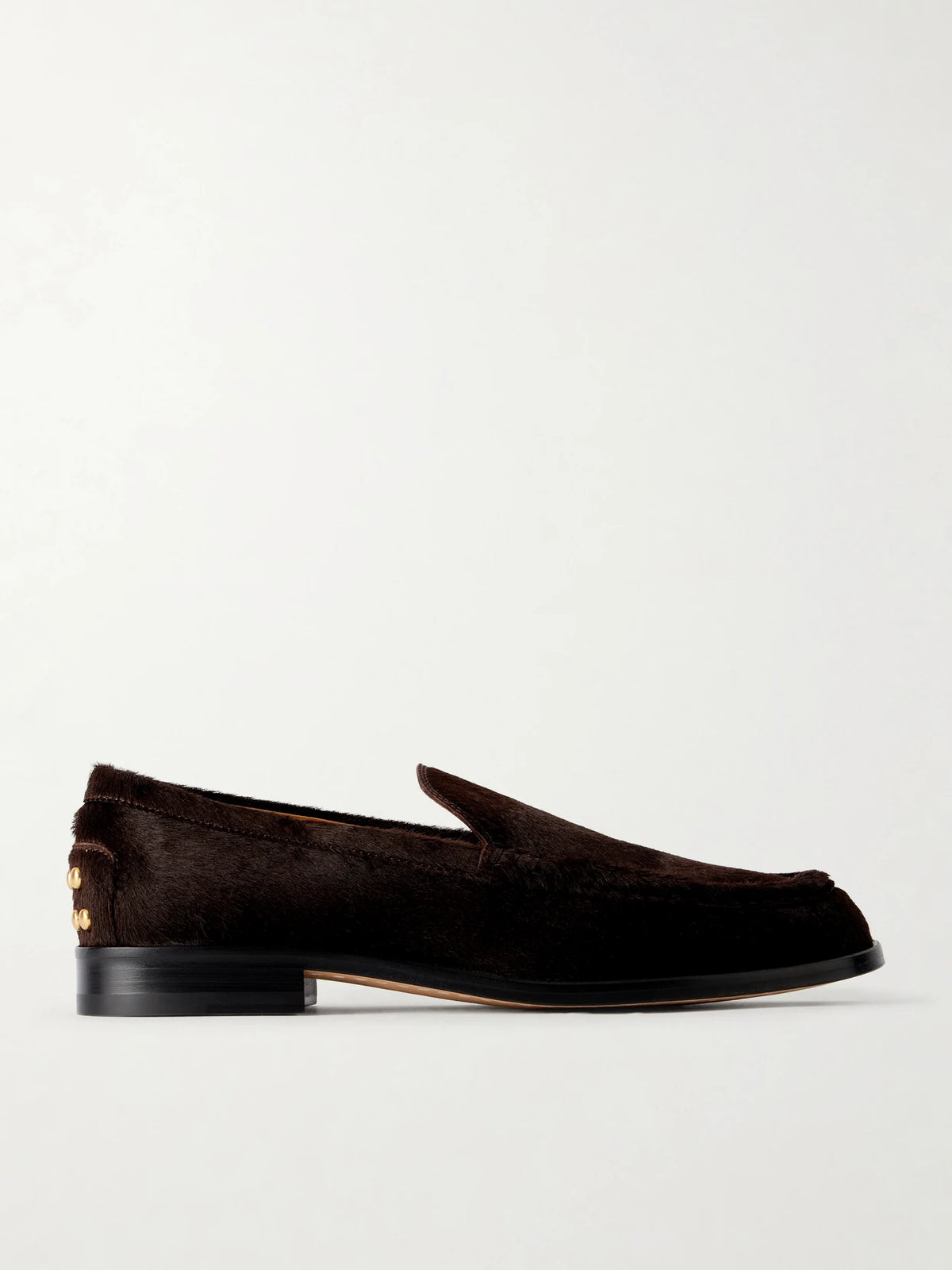Studded Calf Hair Loafers