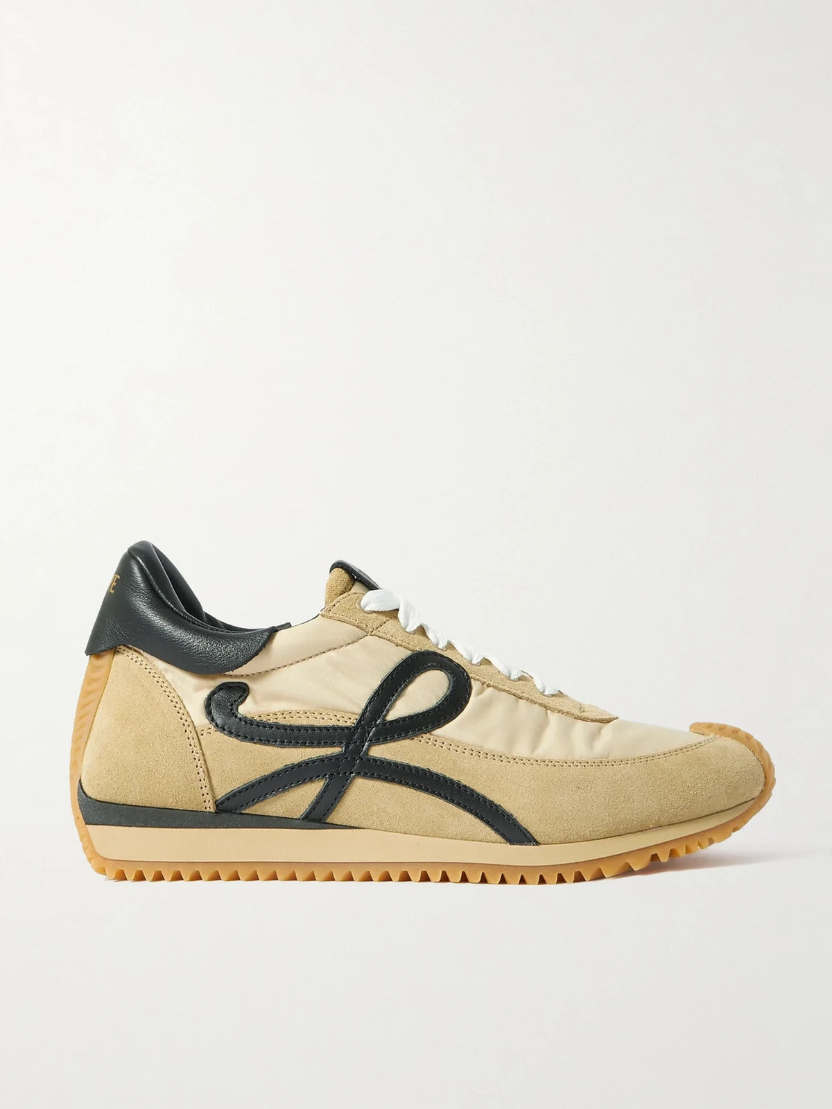 Flow Logo-appliquéd Shell, Leather And Suede Sneakers