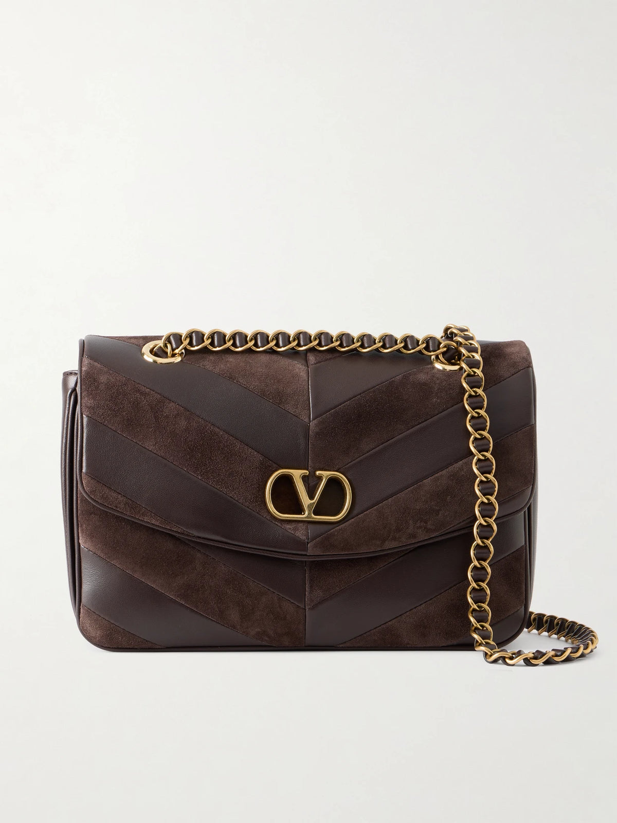 Djuna Medium Embellished Suede And Leather Shoulder Bag