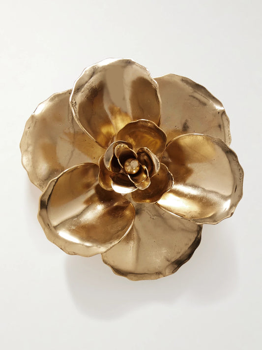 Gladiolus Gold-plated Brooch
