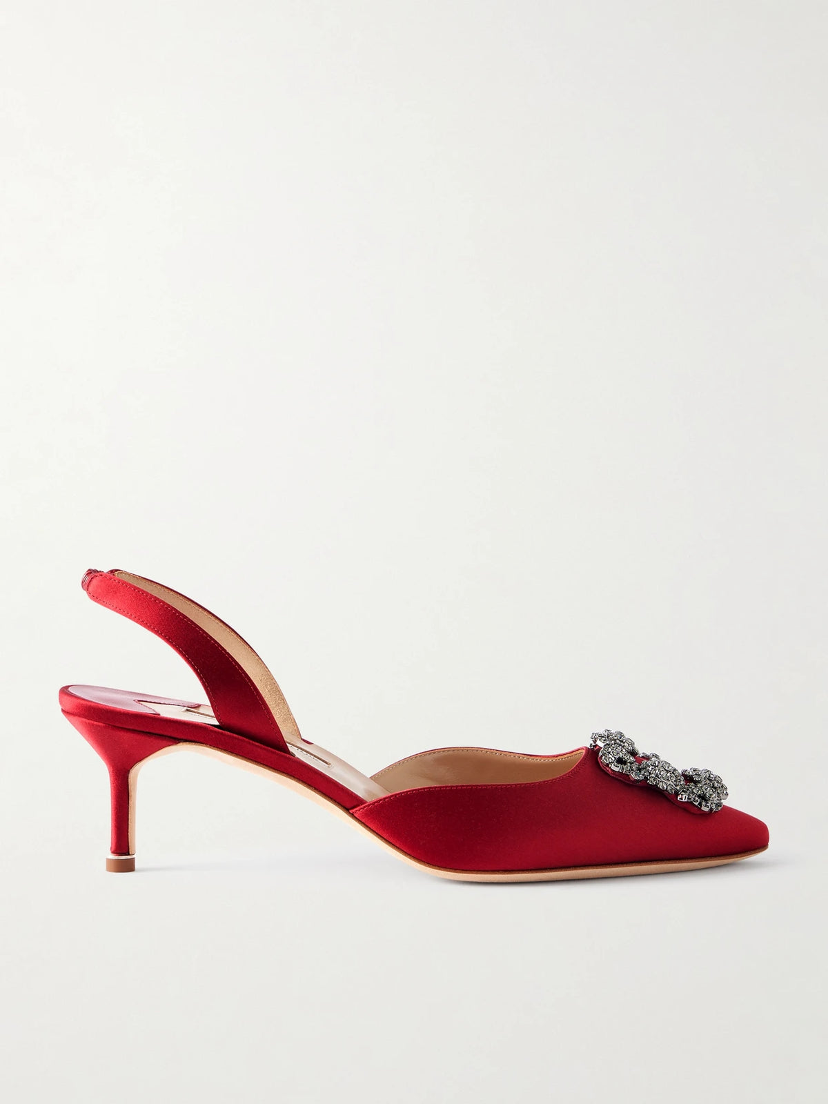 Hangisli 50 Embellished Satin Slingback Pumps