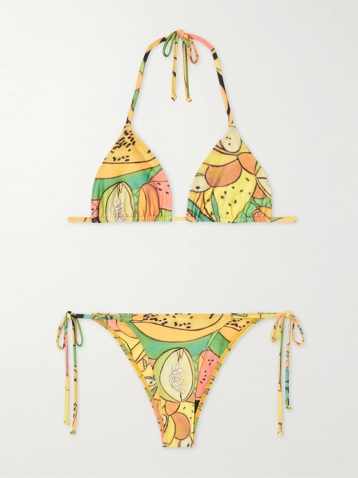 Frutas Printed Triangle Bikini