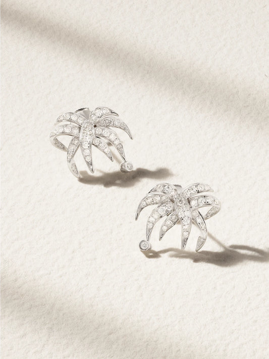 Paradise Island 18-karat White Gold Diamond Earrings