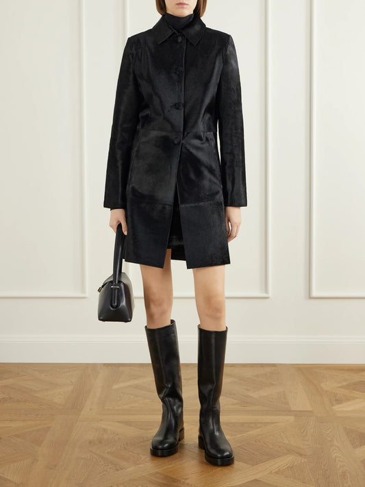 Image of Boots. Product name - Napa Leather Knee Boots in Black colour by brand - Paris Texas
