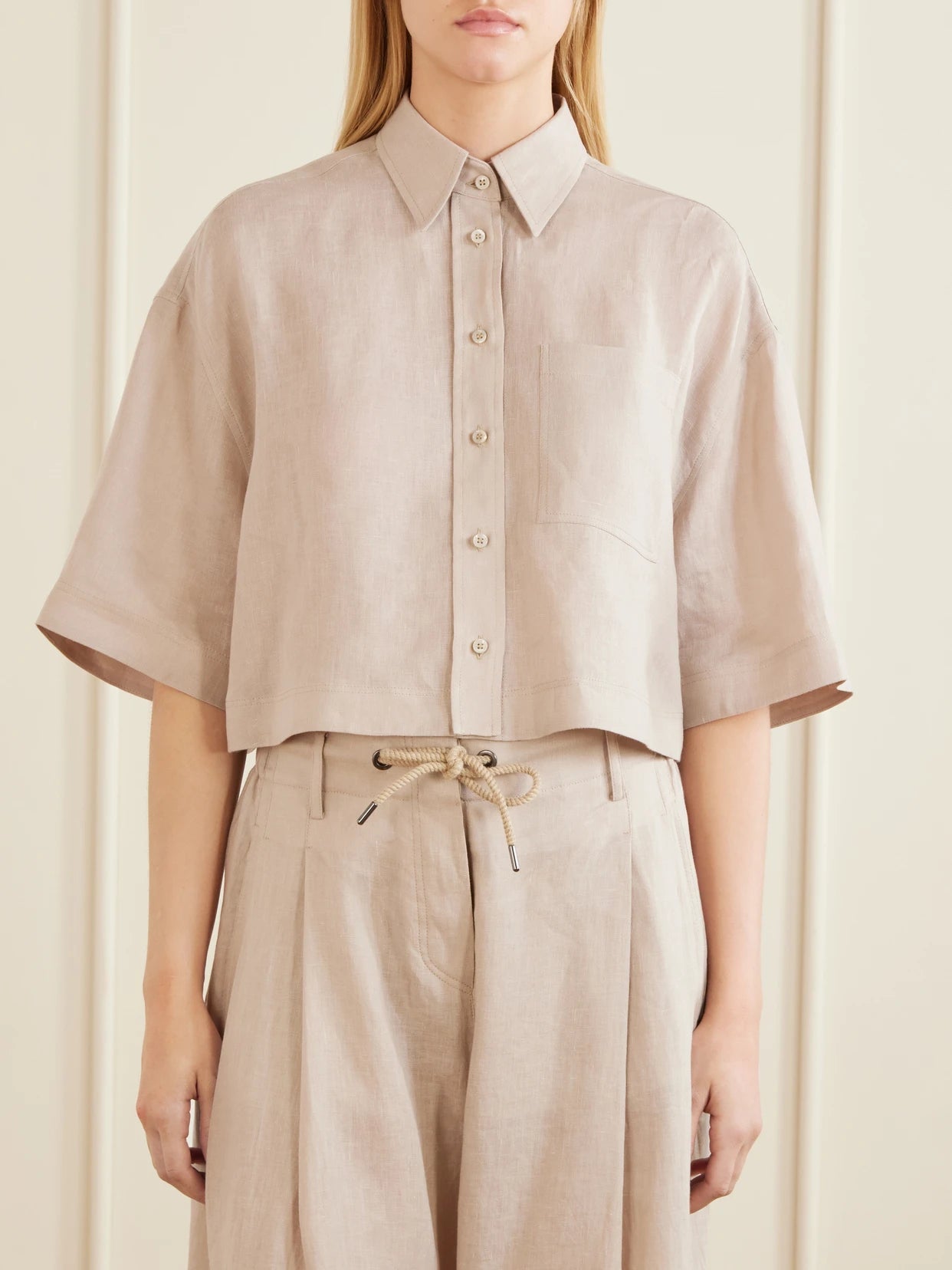 Cropped Cotton Shirt