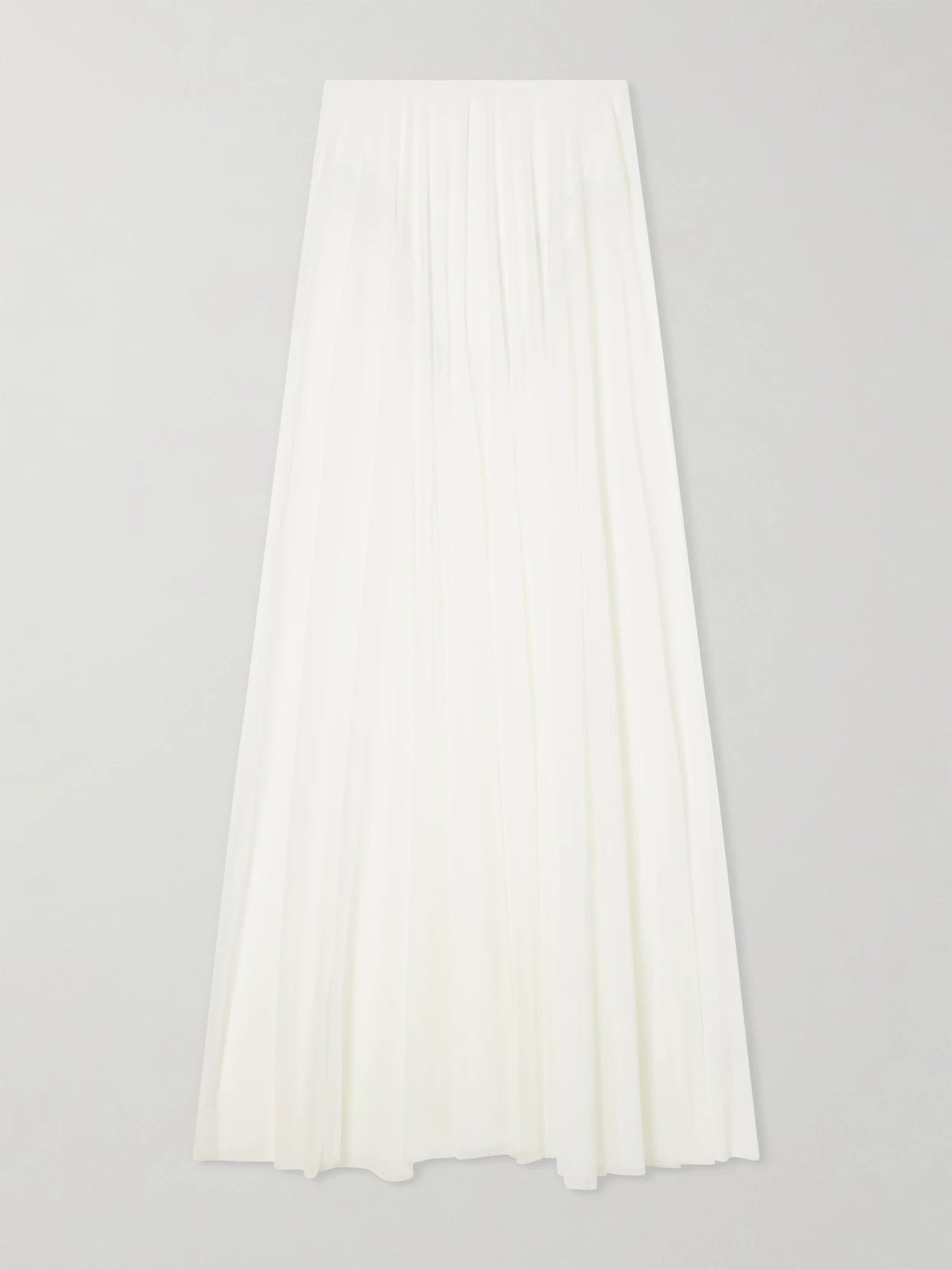 Image of a model wearing Skirts. Product name - Tulle Maxi Skirt in White colour by brand - Norma Kamali