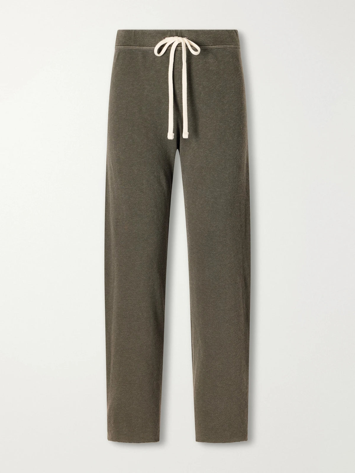 James Perse Cropped Brushed Cotton-terry Track Pants