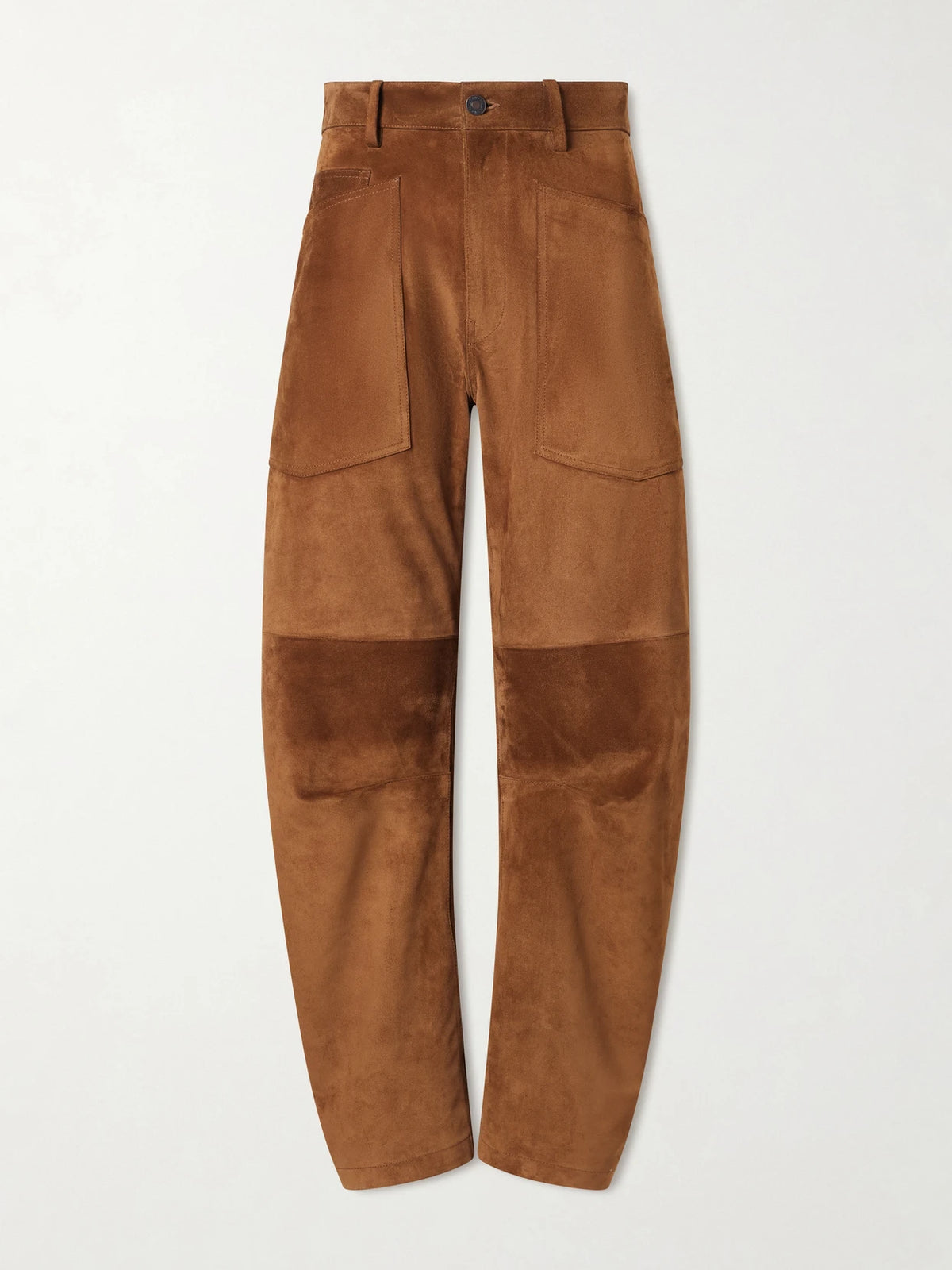 Nili Lotan Shon Suede Barrel-leg Pants