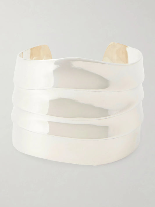 Medium Wave Silver Cuff