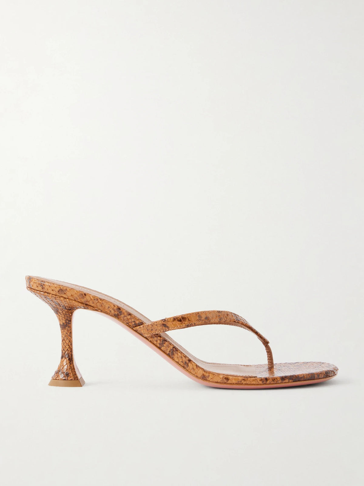Juliette 70 Snake-effect Leather Thong Sandals