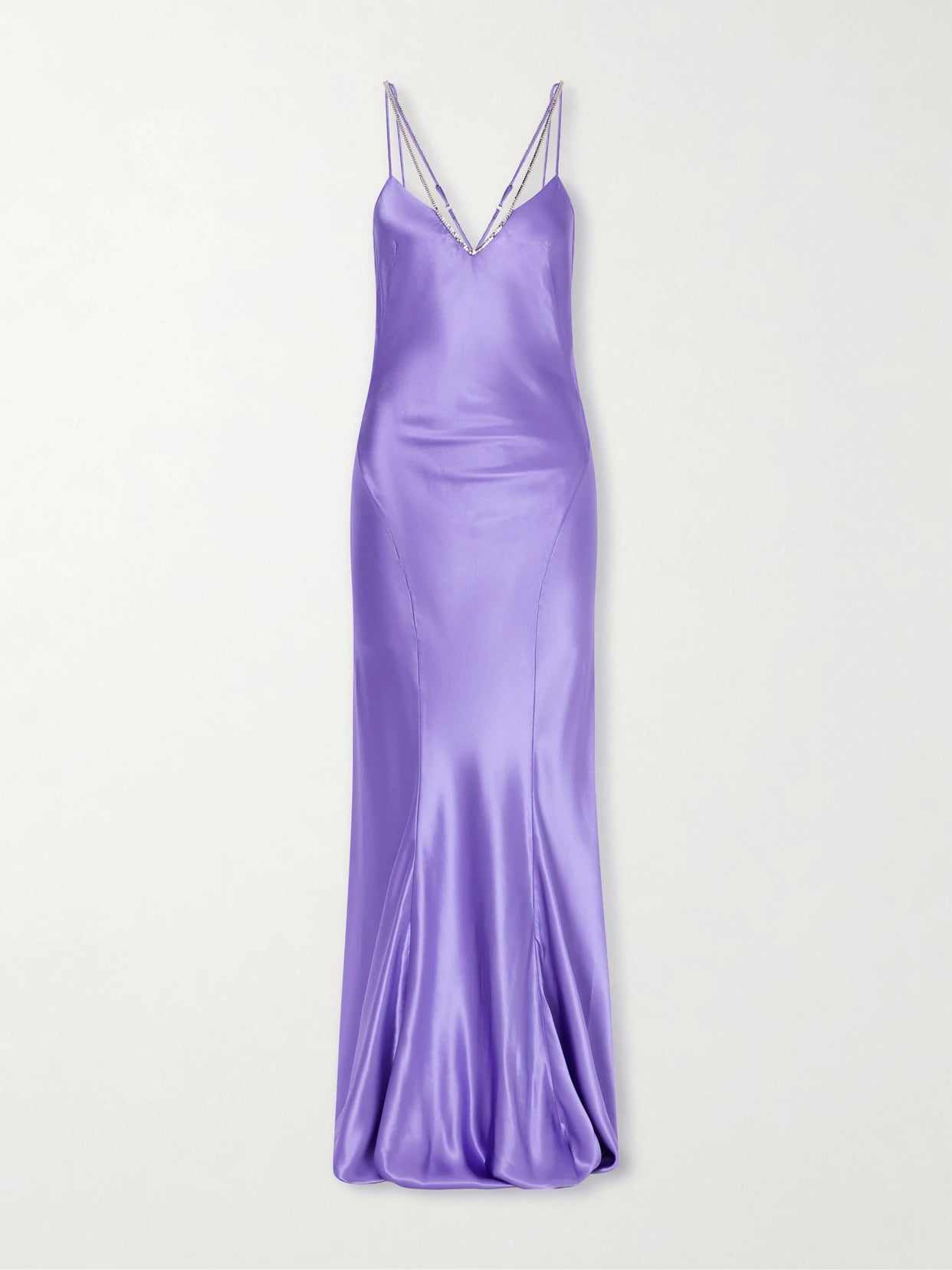 Embellished Satin Gown