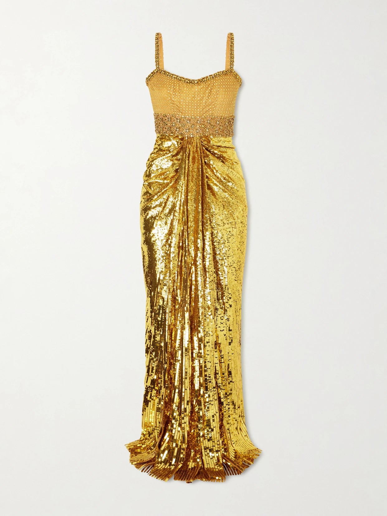 Only You Draped Embellished Tulle Gown