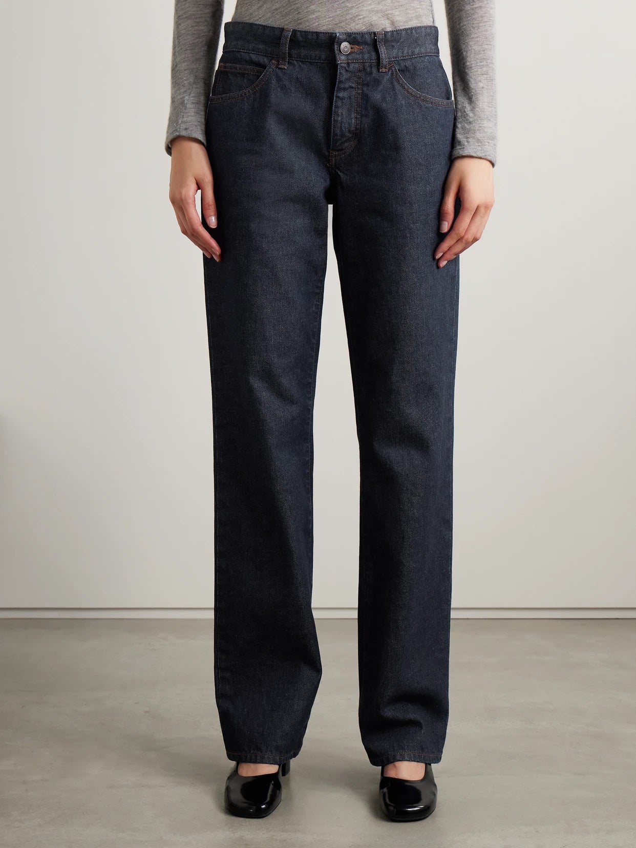 Carlyl Mid-rise Straight-leg Jeans