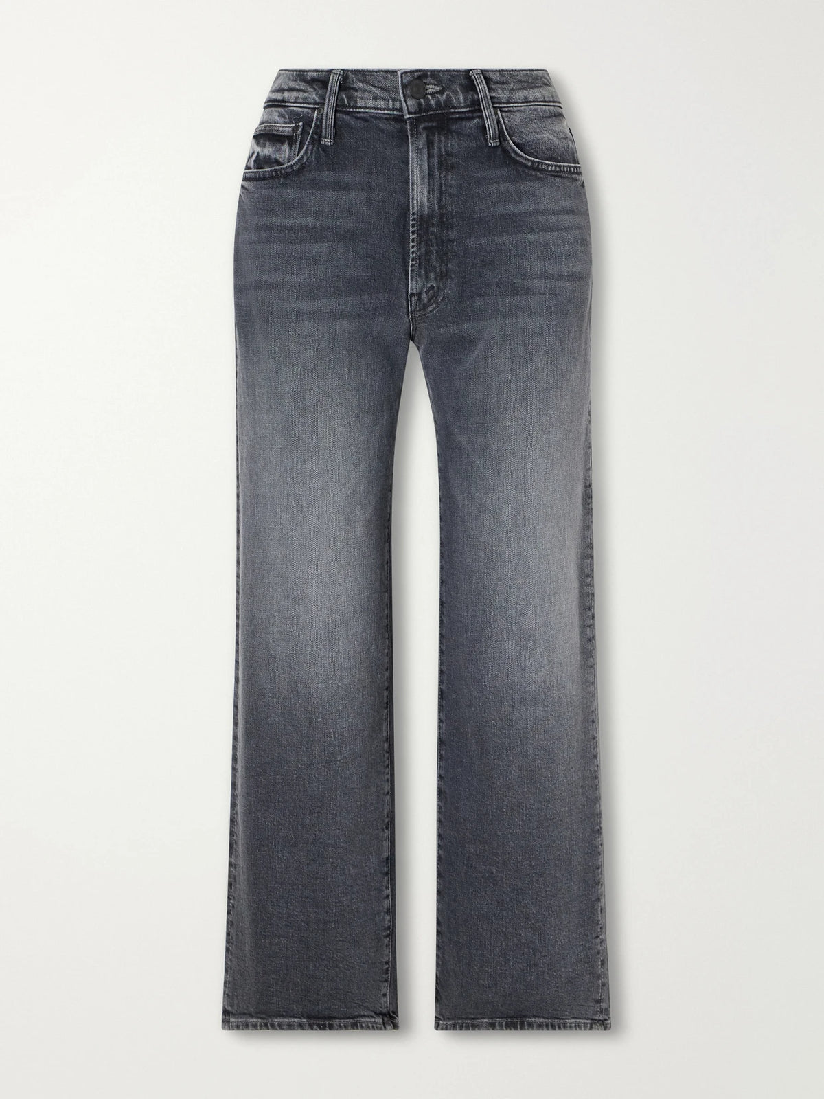 Mother The Dodger Flood Cropped Mid-rise Straight-leg Jeans