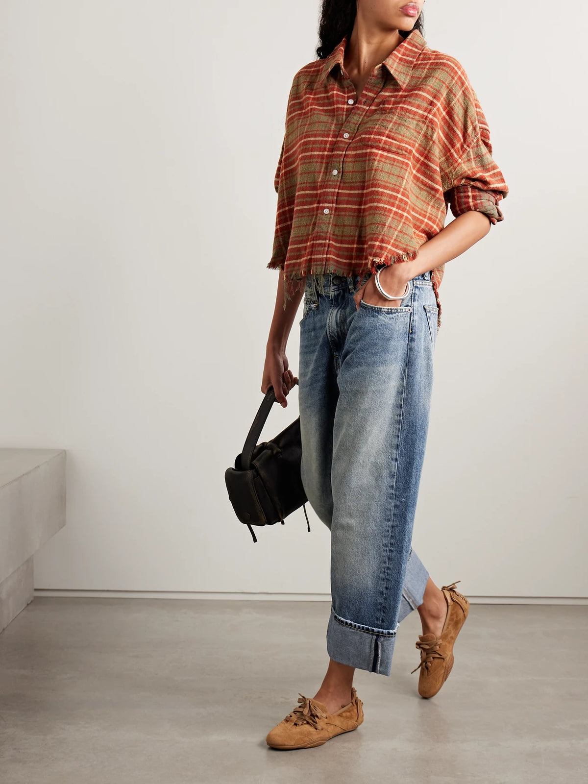 Image of Jeans. Product name - X-boyfriend Jeans in Mid denim colour by brand - R13