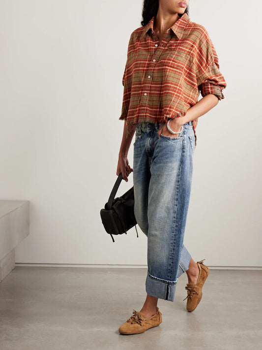 Image of Jeans. Product name - X-boyfriend Jeans in Mid denim colour by brand - R13