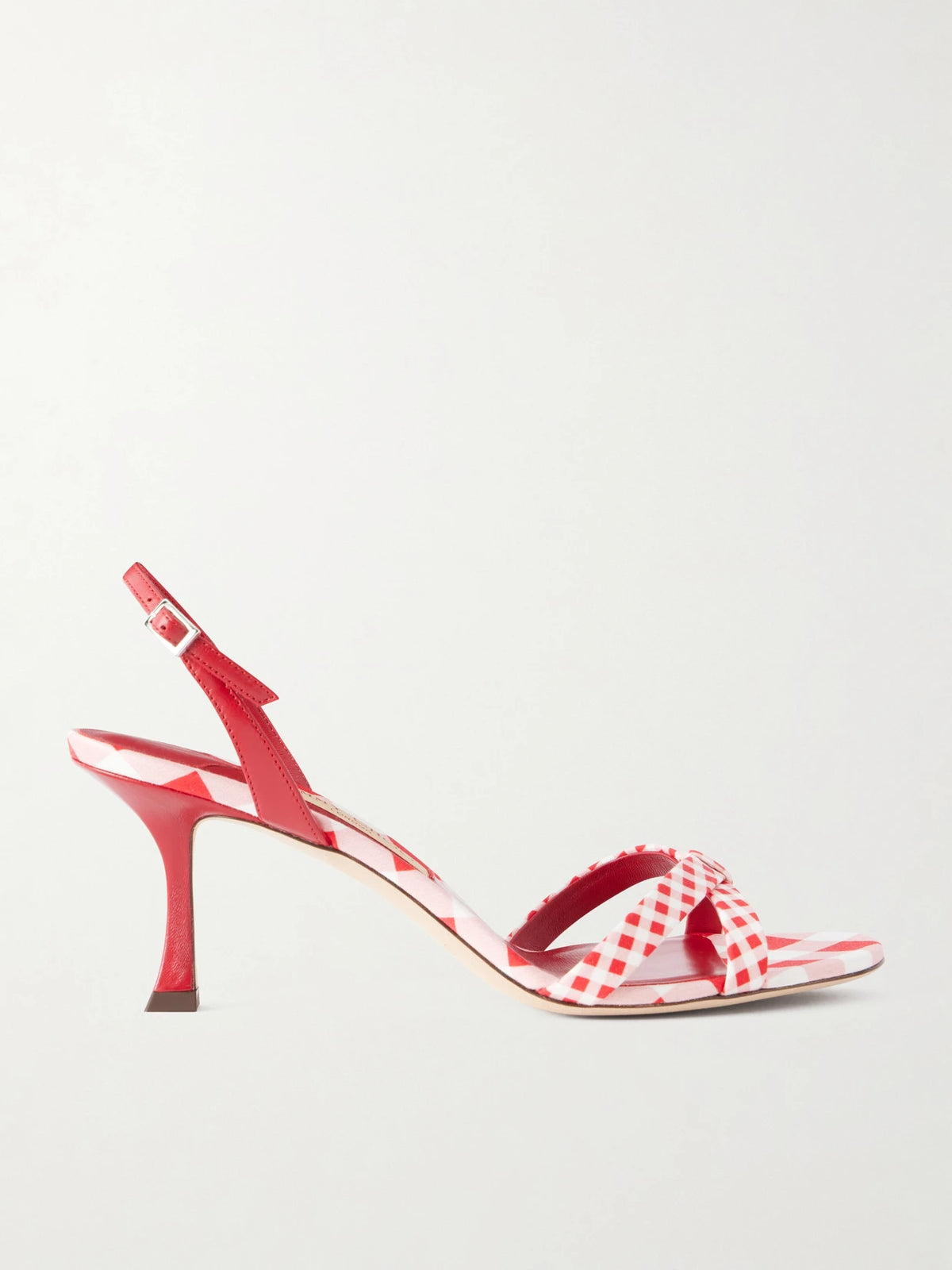 Elsy 70 Leather-trimmed Twill Slingback Sandals