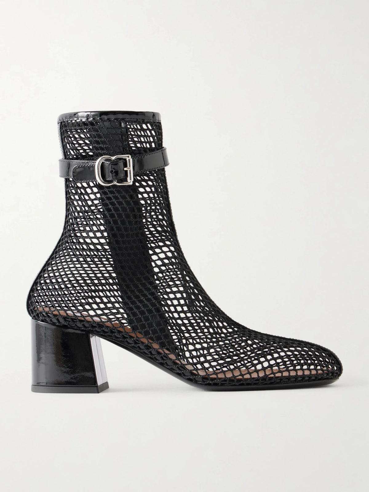 Fishnet 55 Leather Ankle Boots