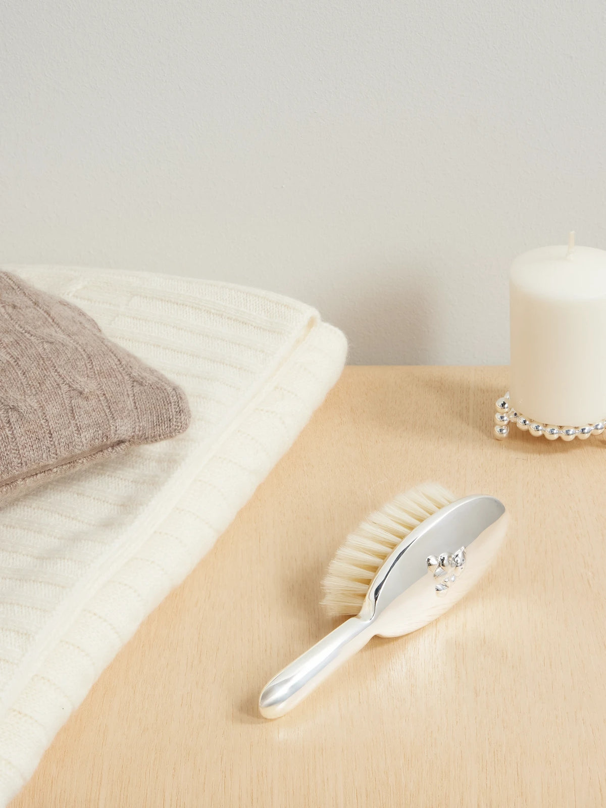 Image of Decor. Product name - Charlie Bear Sterling Silver Hair Brush in Multi colour by brand - Christofle