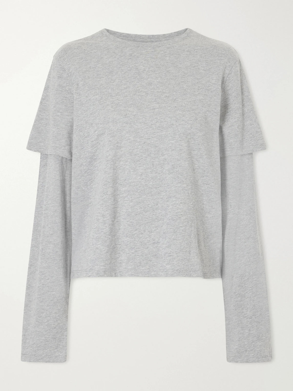 Still Here 2tee Layered Cotton-jersey T-shirt