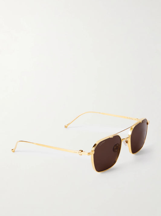 Pasha Gold-tone Aviator-style Sunglasses