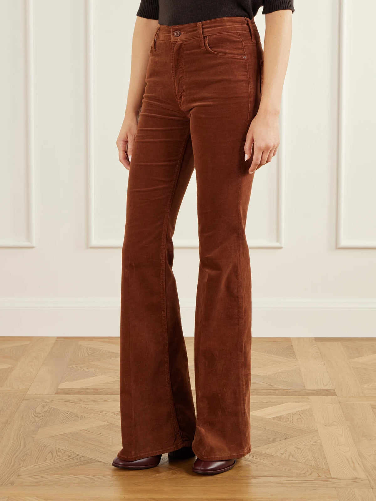 Mother The Doozy Cotton-blend Corduroy Flared Pants
