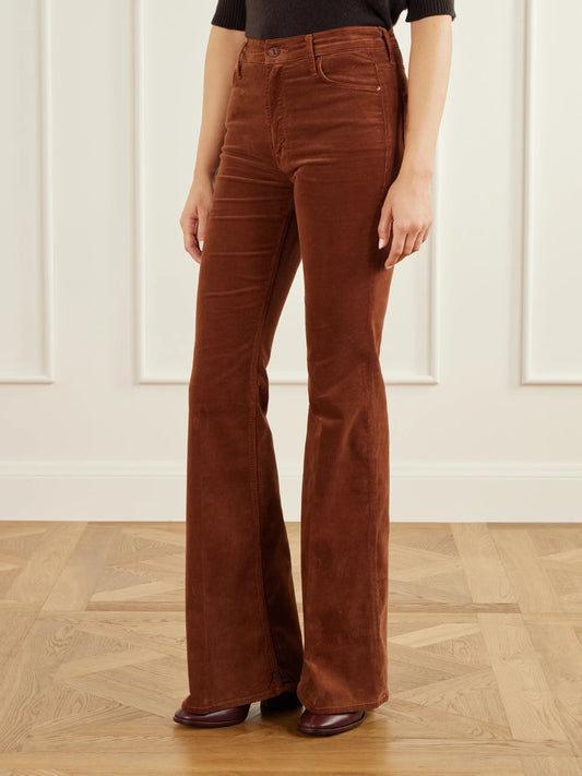 Mother The Doozy Cotton-blend Corduroy Flared Pants