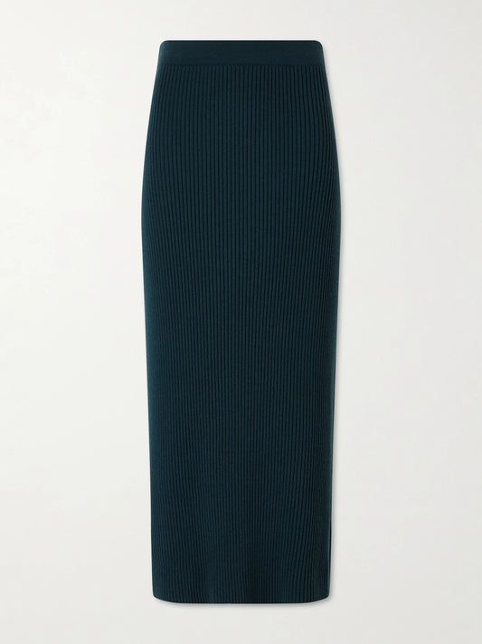 Zimmermann Valiant Knitted Wool Midi Skirt