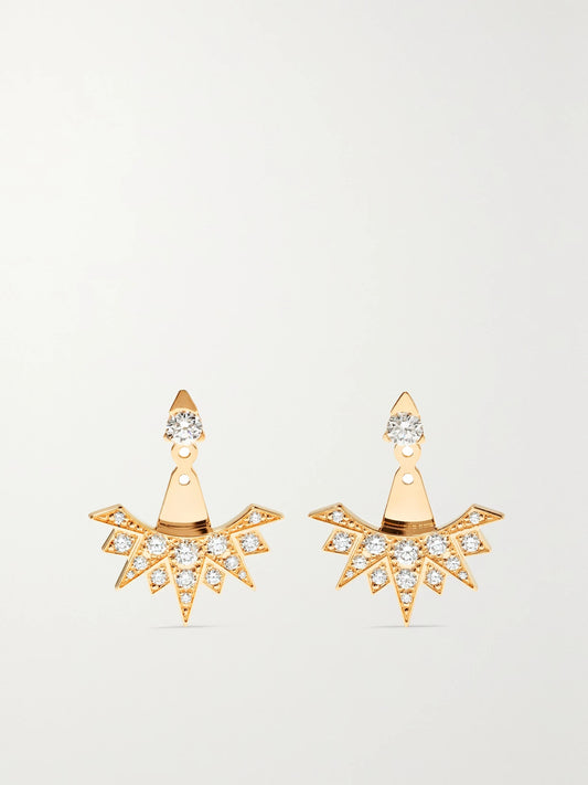 Piaget Sunlight 18-karat Rose Gold Diamond Earrings