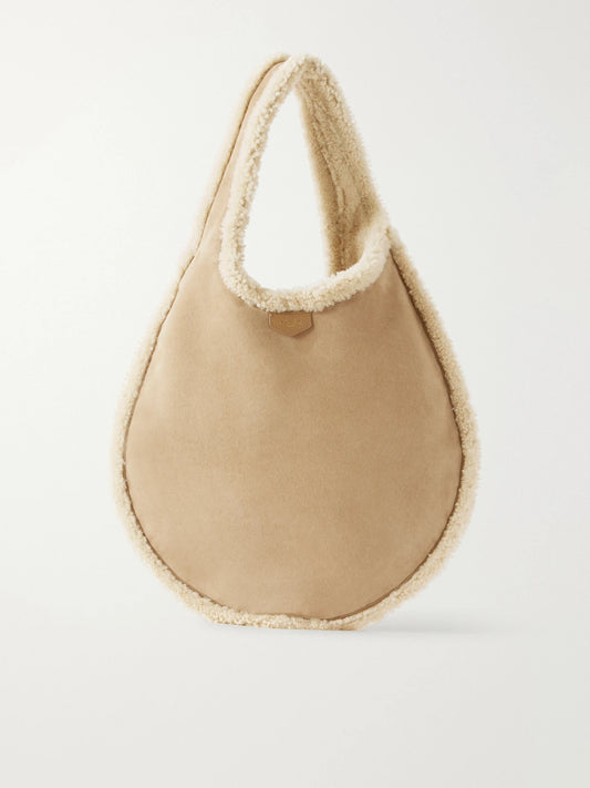 Alaïa One Piece Medium Merino Shearling Shoulder Bag