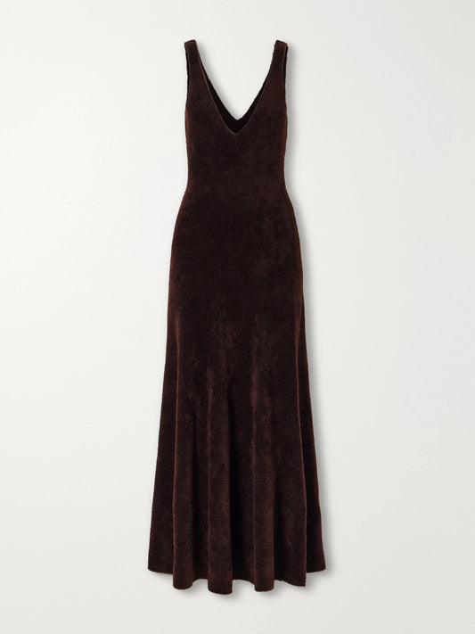 Gabriela Hearst Lady Hall Plush Cashmere And Silk-blend Maxi Dress