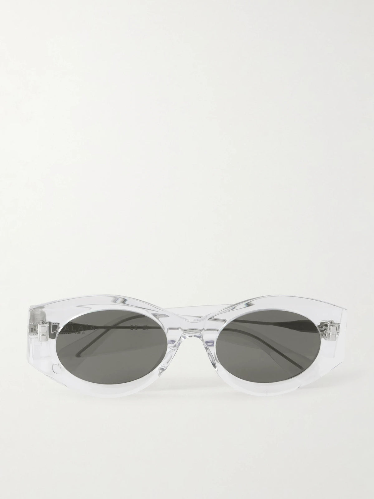 Lettering Round-frame Acetate Sunglasses