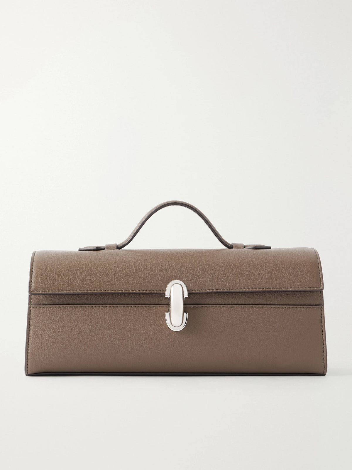 Slim Symmetry Leather Clutch