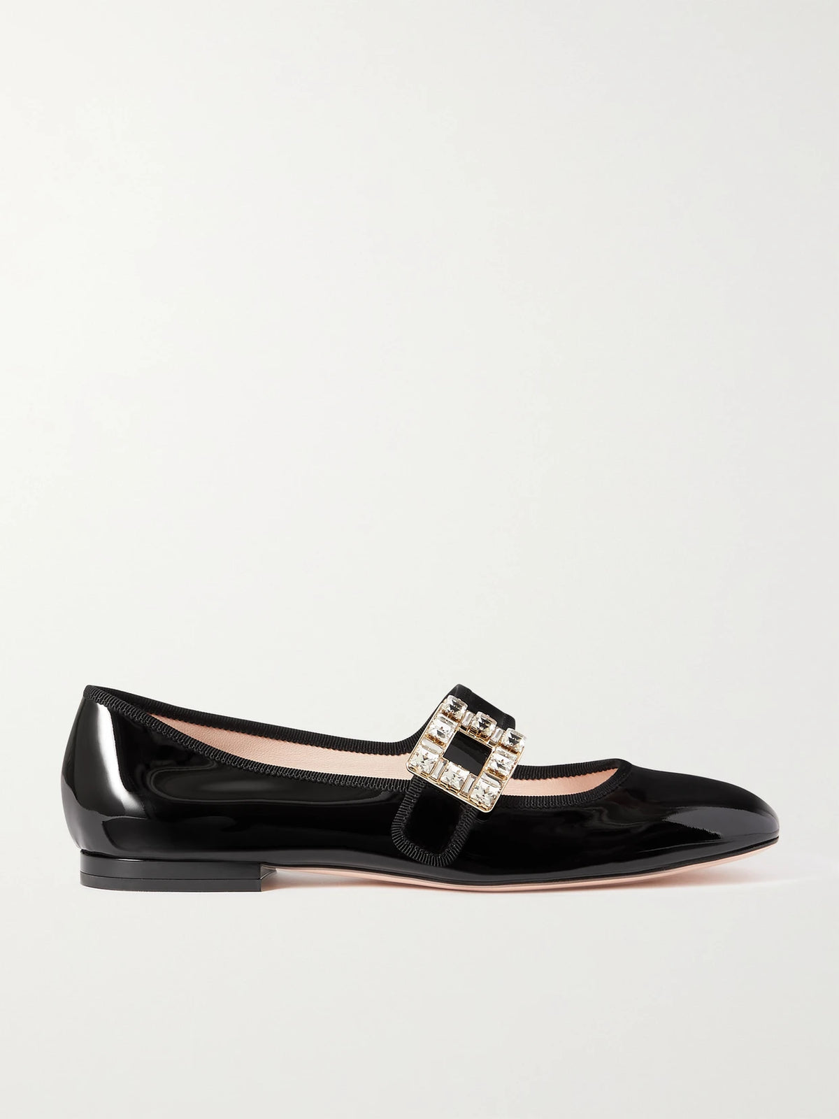 Roger Très Vivier Strass Babies Crystal-embellished Patent-leather Ballet Flats