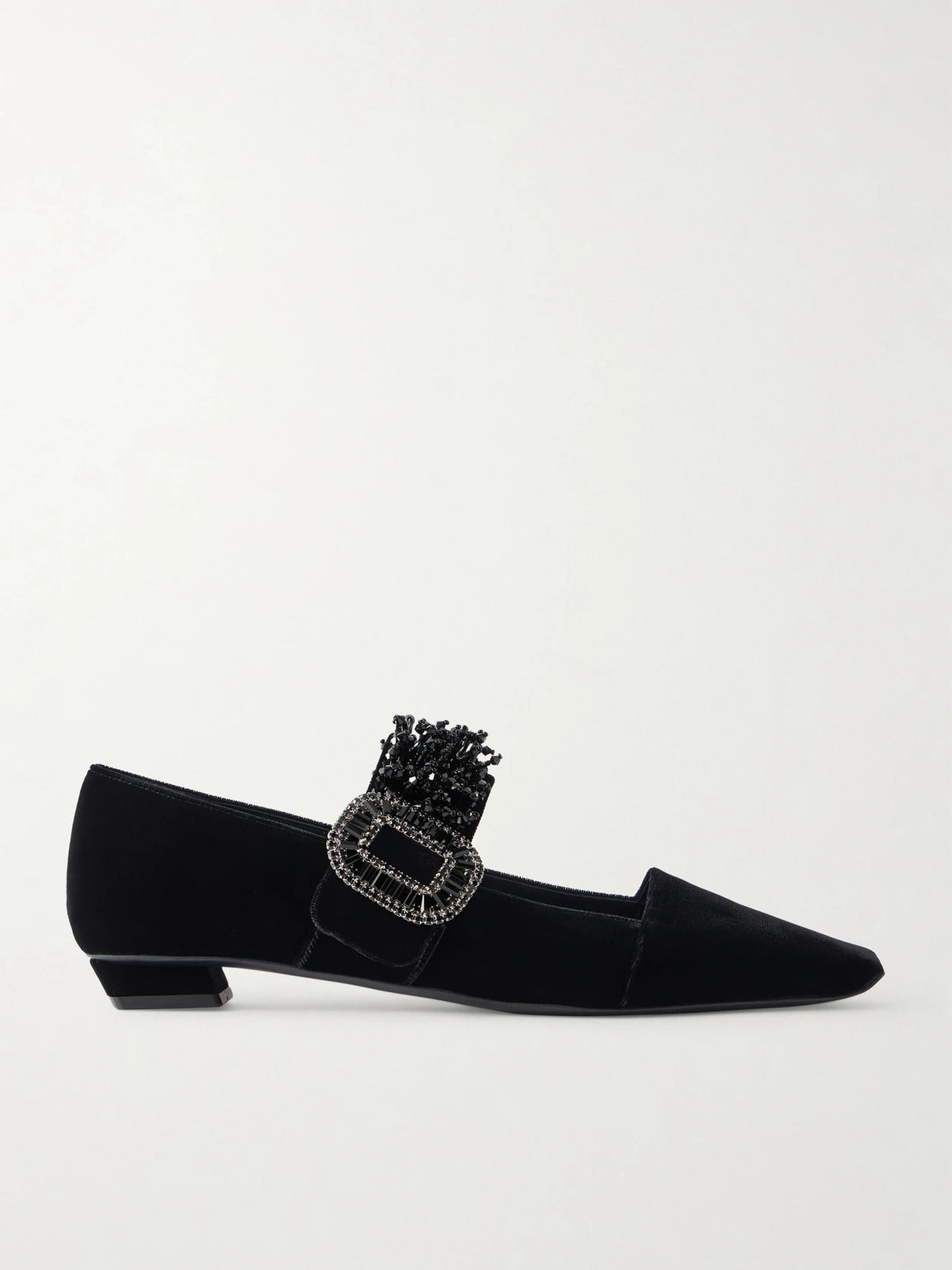 Belle Vivier 25 Embellished Velvet Mary Jane Pumps