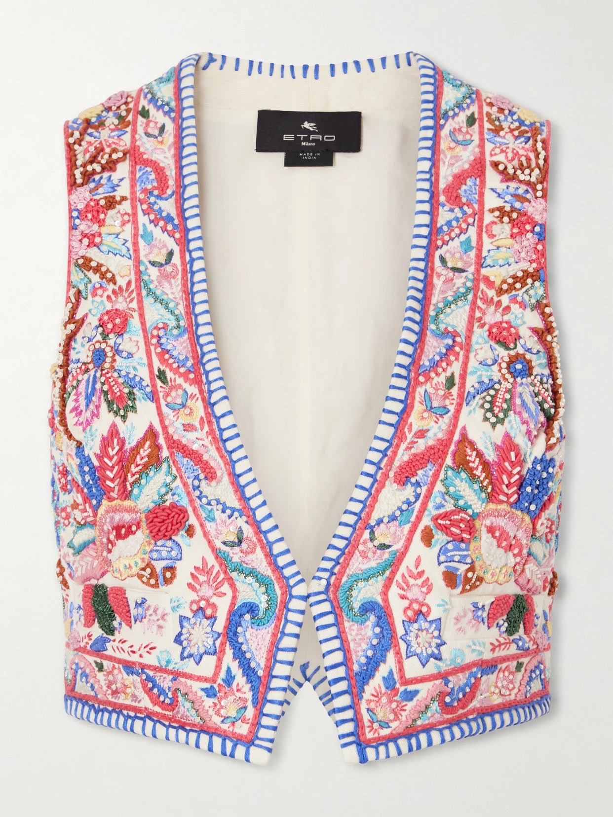 Embroidered Cotton Vest