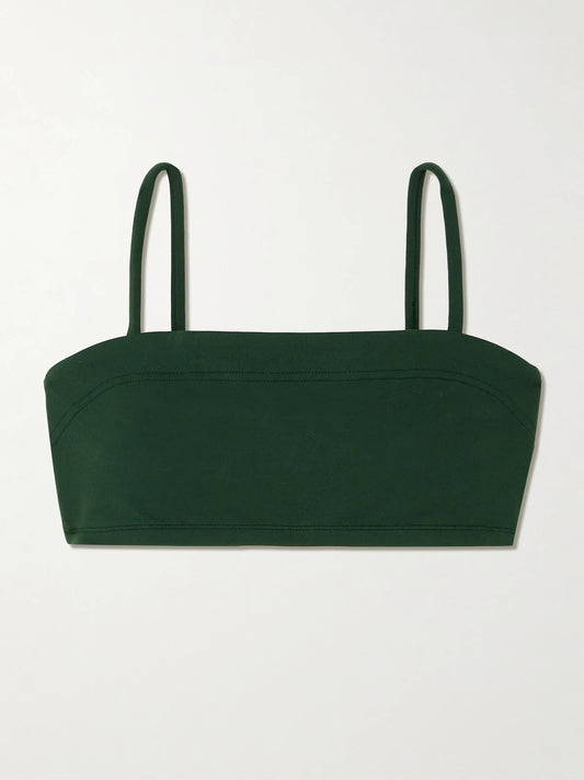 Image of Swimwear. Product name - Les Essentiels Azur Bikini Top in Green colour by brand - Eres