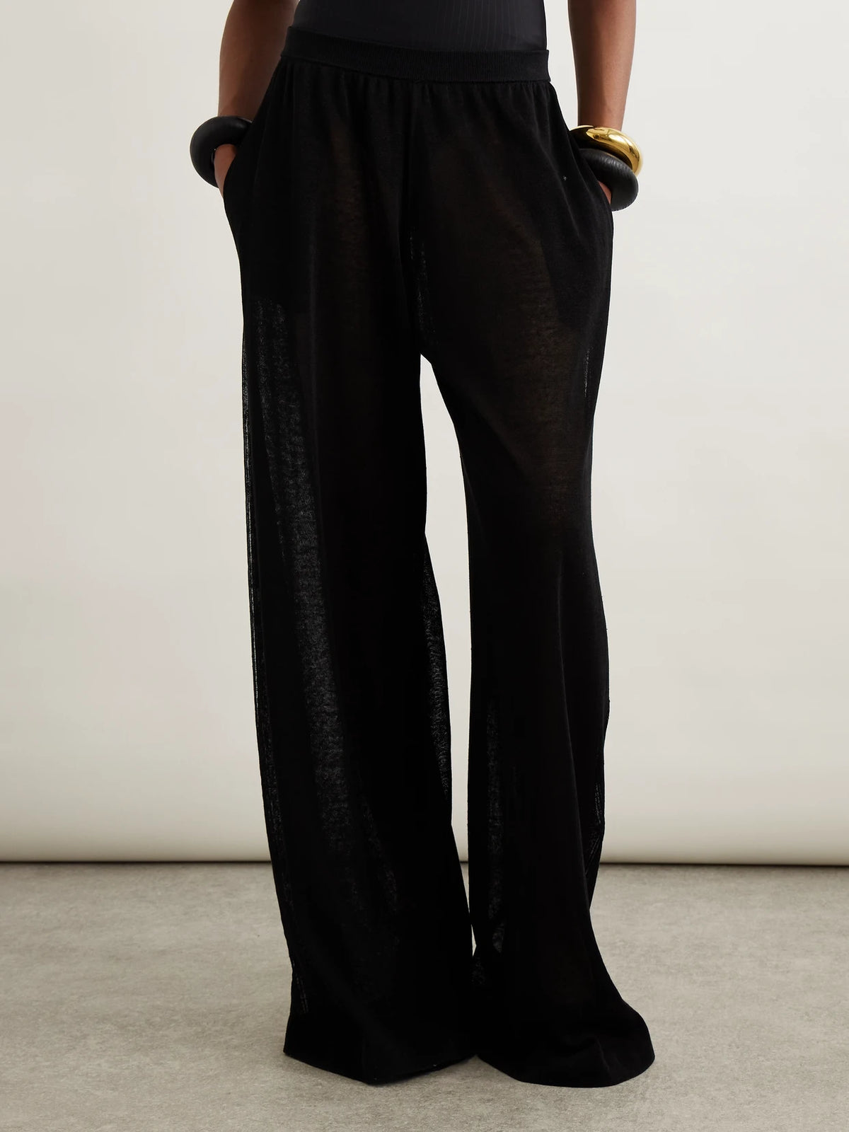 Linen And Silk-blend Wide-leg Pants