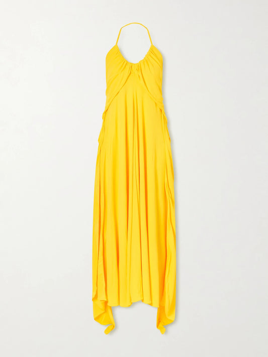 Halter Jersey Maxi Dress