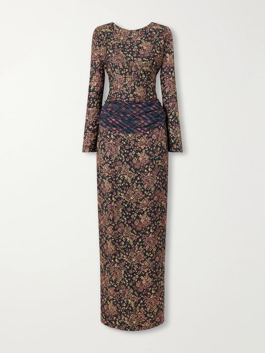 Dries Van Noten Floral-print Crepe Midi Dress