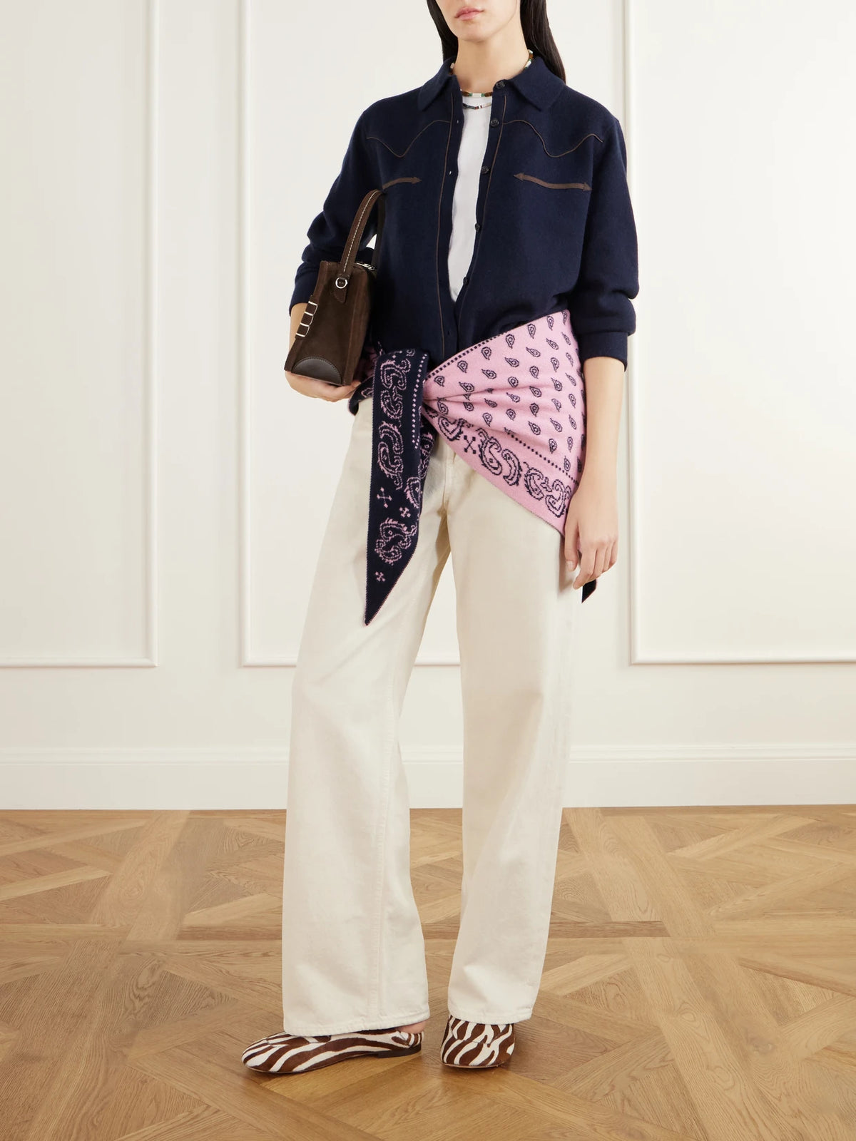 Guest In Residence The Wild Rag Cashmere-jacquard Scarf