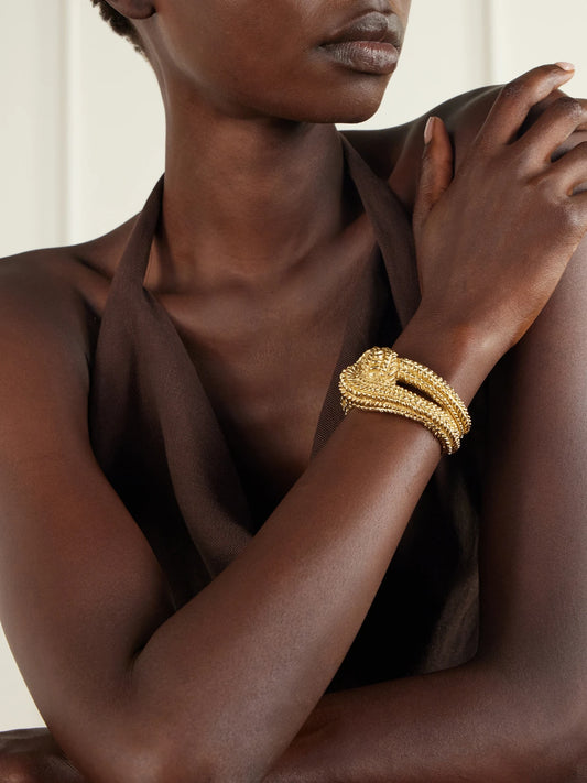 Image of Bracelets. Product name - Maja Gold-plated Bangle in Multi colour by brand - Paola Sighinolfi