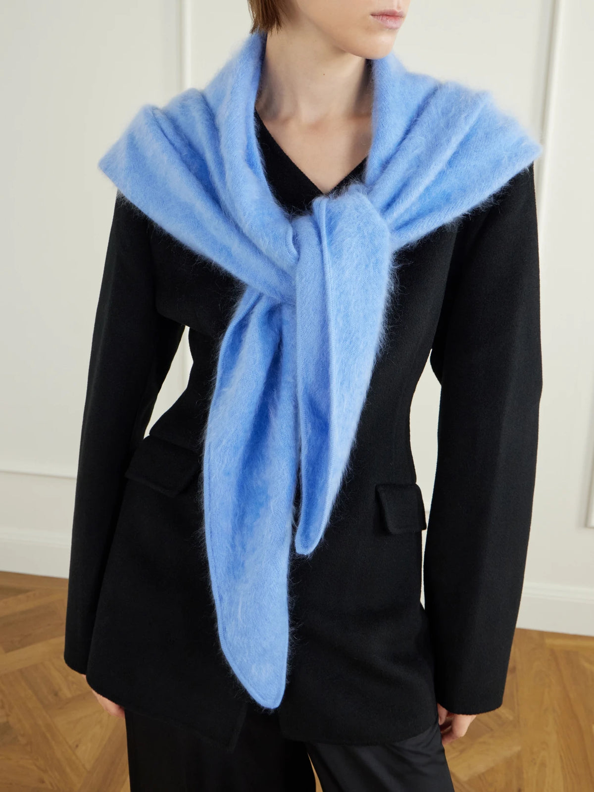 Image of Scarves & Shawls. Product name - Cashmere Wrap in Blue colour by brand - LISA YANG