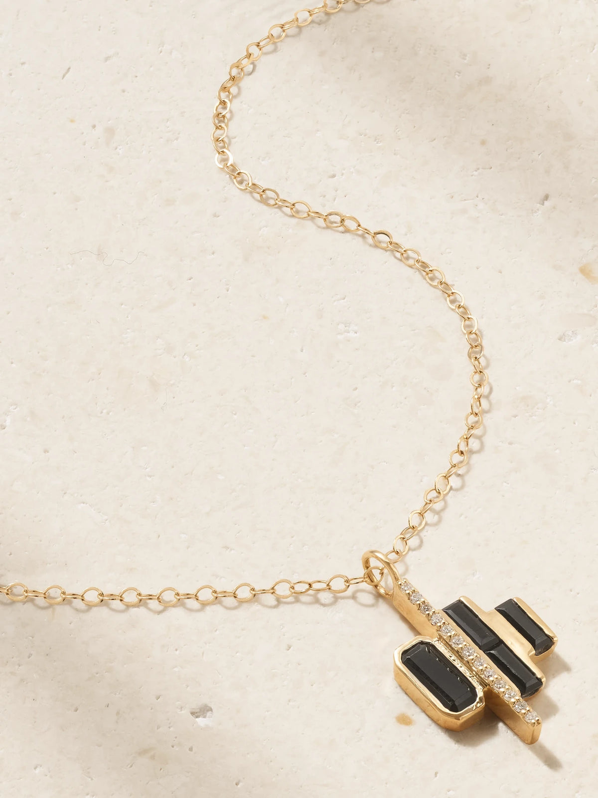 Cityscape Triple 14-karat Recycled Gold, Spinel And Diamond Necklace