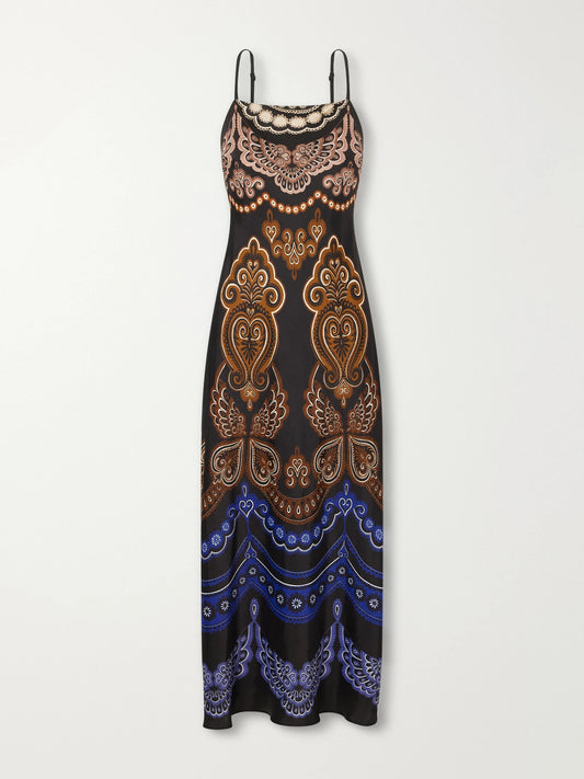 Farm Rio Nicole Printed Jersey Maxi Dress