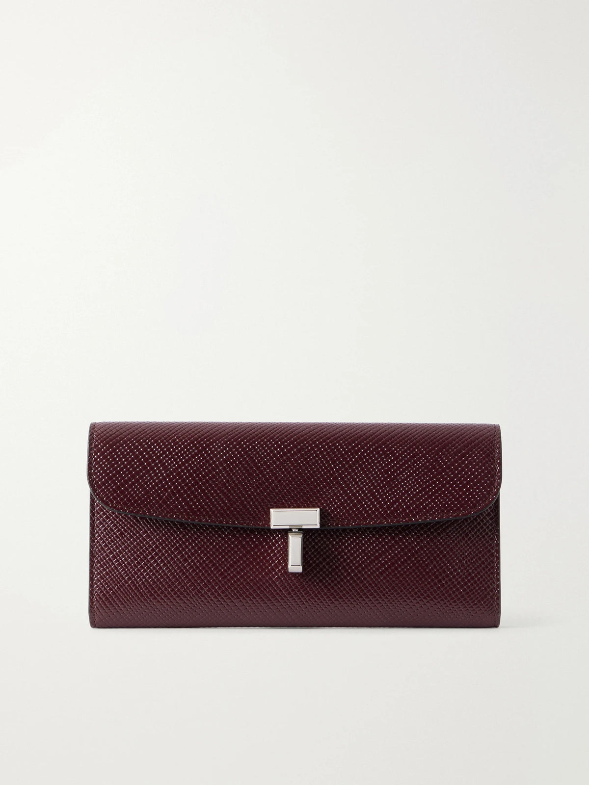 TOTEME T-lock Plamellato Patent-leather Wallet