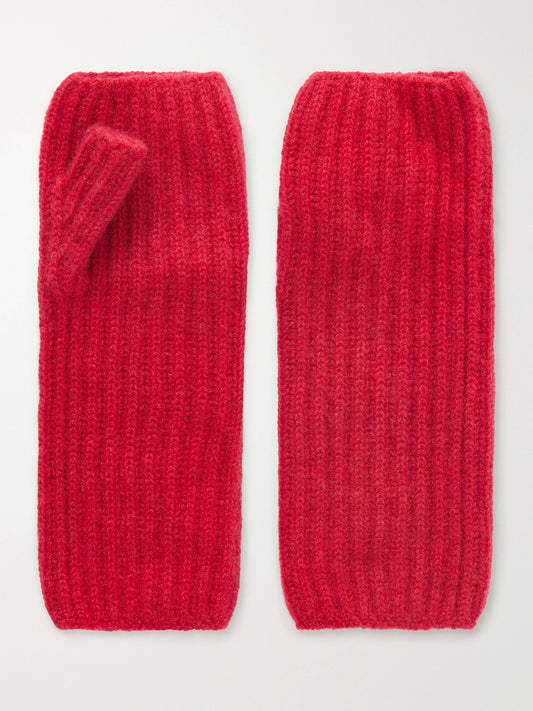 Johnstons of Elgin Della Ribbed-knit Cashmere Gloves