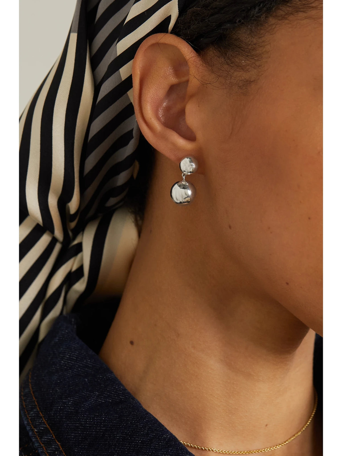 Image of Earrings. Product name - The Caroline Silver Earrings in Multi colour by brand - LIÉ STUDIO